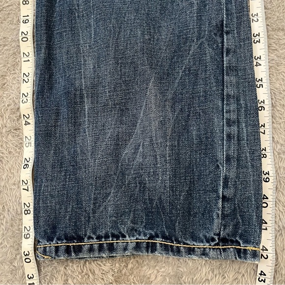 Vintage Sean John Blue Distressed RELAXED HAMILTON jeans Sz 38x32 UNIQUE STYLE - Picture 3 of 11